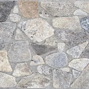 Travertine crazy paving silver